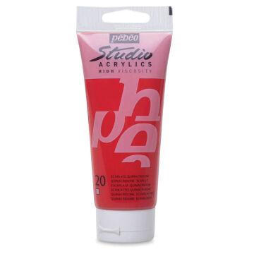 Pebeo Studio Yüksek Viskoziteli Akrilik Boya 100 ml Quinacridone Scarlet 20