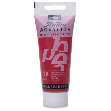 Pebeo Studio Yüksek Viskoziteli Akrilik Boya 100 ml Napthol Carmine 18