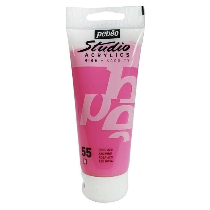 Pebeo Studio Yüksek Viskoziteli Akrilik Boya 100 ml Azo Pink 55