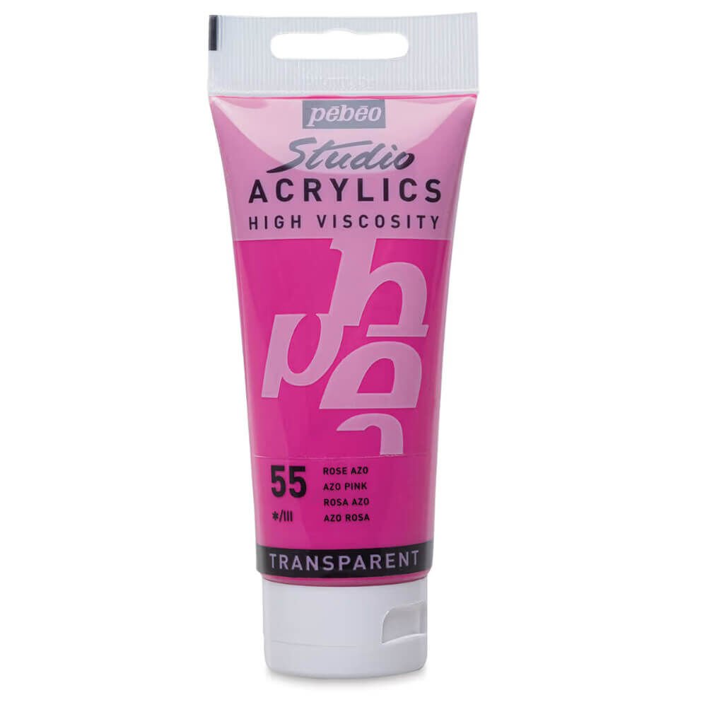 Pebeo Studio Yüksek Viskoziteli Akrilik Boya 100 ml Azo Pink 55