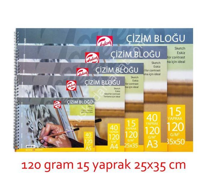 Talens Çizim Bloğu 120gr 15 yaprak 25x35cm