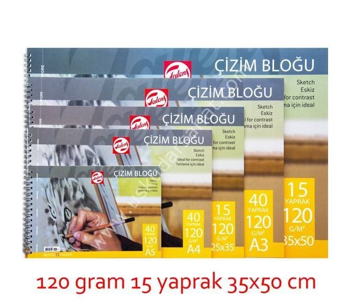 Talens Çizim Bloğu 120gr 15 yaprak 35x50cm