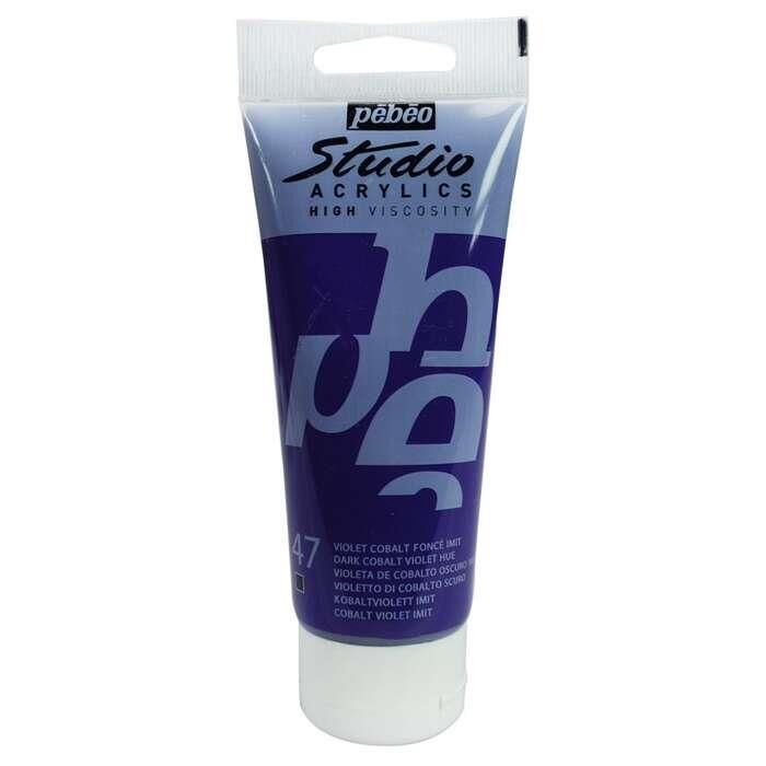 Pebeo Studio Akrilik Boya 100ml Tüp 47 Dark Cobalt Violet
