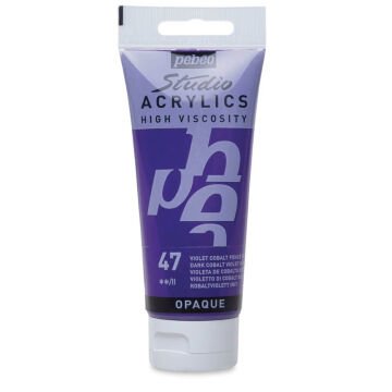Pebeo Studio Yüksek Viskoziteli Akrilik Boya 100 ml Dark Cobalt Violet Hue 47