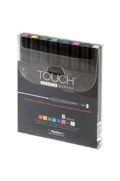 Touch Opaque Marker Akrilik Boyama Kalemi 8 Renk Fine Uç (0.8-1.3 mm)