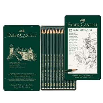 Faber Castell 9000 Dereceli Kurşun Kalem 12'li Set Art Set