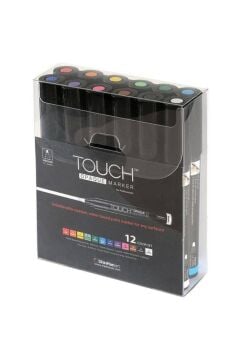Touch Opaque Marker Akrilik Boyama Kalemi 12 Renk Medium Uç (1.5-2.3 mm)