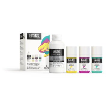 Liquitex Professional Matte Pouring Medium + Soft Body Set