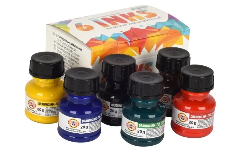 Kohinoor Teknik Çizim Mürekkebi 6 lı Set 6x20gr