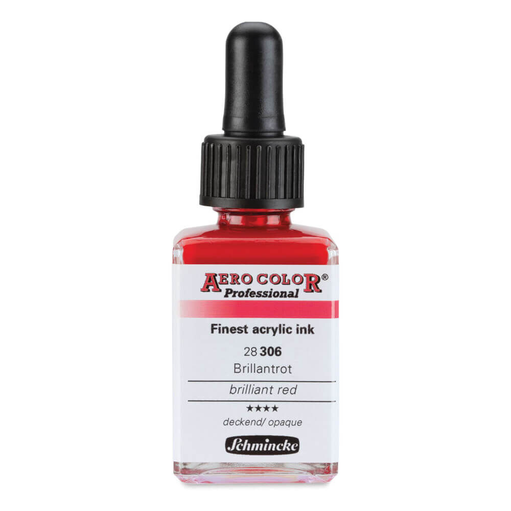 Schmincke Aero Color Profesyonel Akrilik Mürekkep 28 ml Brilliant Red 306