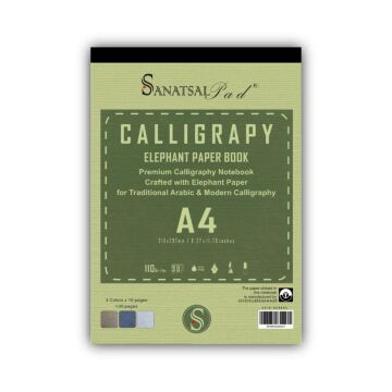 Sanatsalpad Fil Kağıdından A4 Ciltli Kaligrafi - Hat Defteri 3 Renk 30 yaprak 110gr 