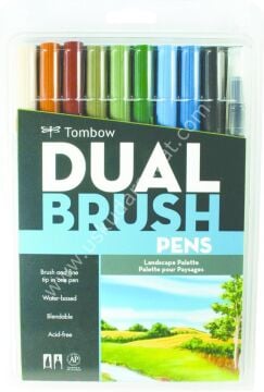 TOMBOW DUAL BRUSH PEN LANDSCAPE PALETTE 10'LU SET 56169