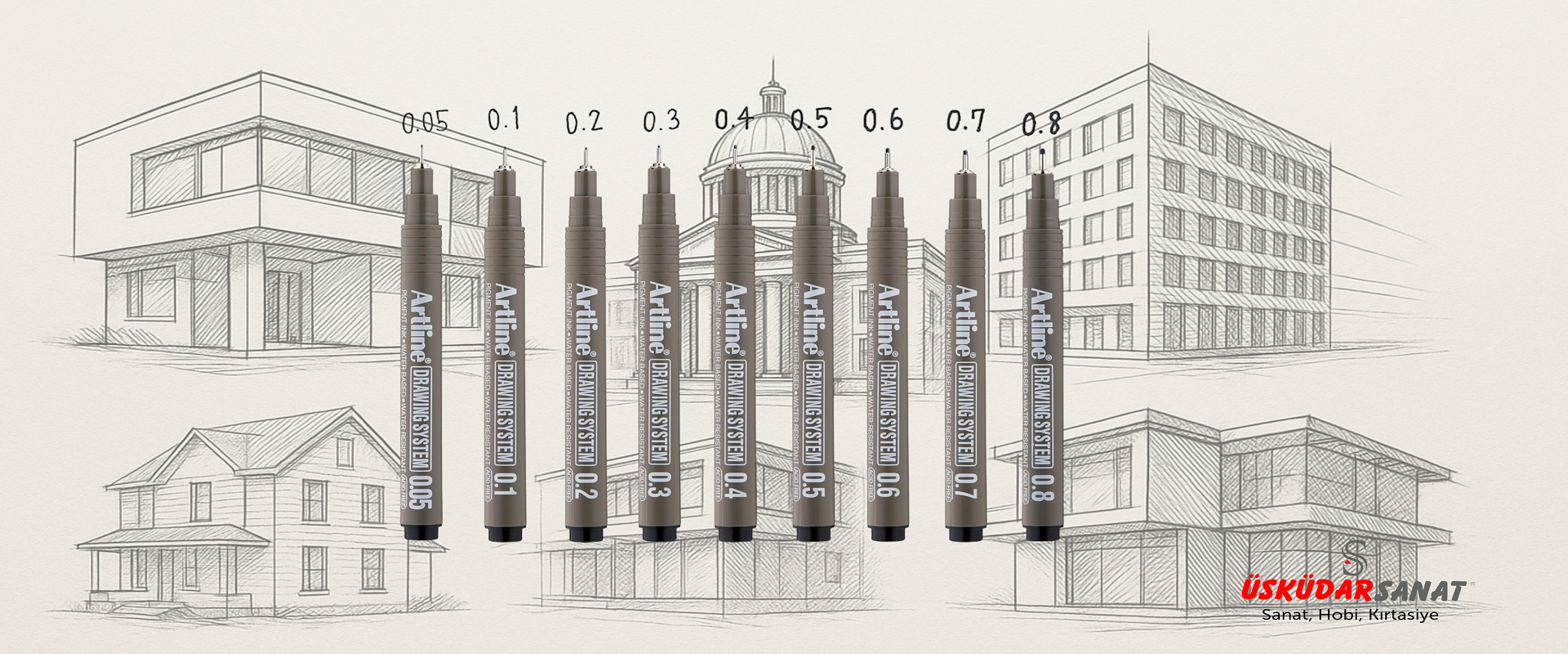 Drawing System Teknik Çizim Kalemleri