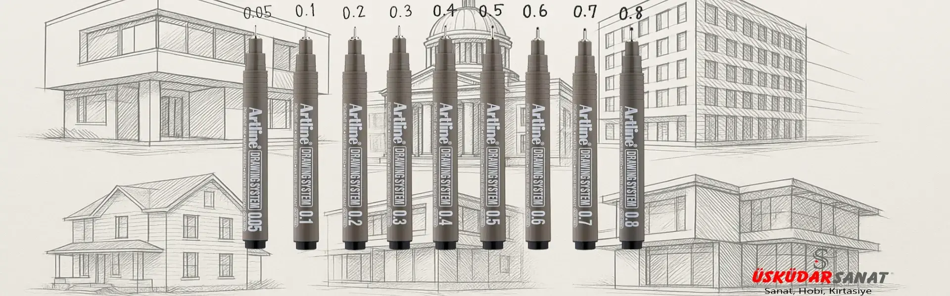 Drawing System Teknik Çizim Kalemleri